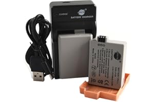DSTE LP-E5 Li-Ionen Batterie (2-Pack) und Micro USB Ladegerät Kompatibel für Canon EOS 450D 500D 1000D Kiss F X2 X3 Rebel XS XSi T1i