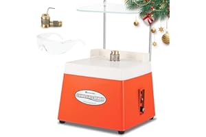 Mxmoonant Amoladora para vidrieras con deflector, brocas de 5/8" y 1" y gafas de seguridad, kit de herramientas de amolado mini DIY de 4200 rpm para mosaicos, cerámica y vidrio (Naranja)