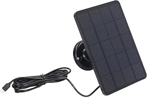 Solpanel Vattentät 10W Batteriladdare Micro USB Kameraladdning Solpanel med 360° Justerbar Montering
