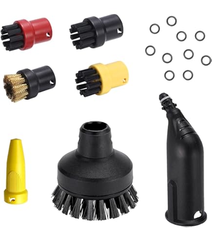 4 Brosses Rondes De Nettoyage De Rechange Pour Nettoyeur Vapeur Karcher