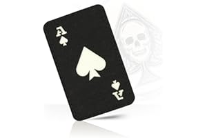 M-Tac Ace of Spades Patch Death Card Taktischer Moral-Patch für Militärausrüstung Armee-Patches für Kleidung, Jacken, Rucksäcke, Hüte Combat Hook and Loop Patches (Schwarz/GITD)