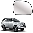 MACZO - orvm Right (Driver) Side Rear View Mirror Glass for Toyota Fortuner 2009-2015 Model