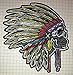 Produktbild Indianer Totenkopf Seite Feder bestickt Tuch Eisen auf Patches