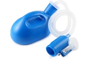 BESTOOL Butelki z moczem dla mężczyzn przenośna butelka do siusiu 2000 ml do szpitala domu na kemping podróż samochodową (niebieski)