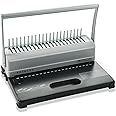 FOSHISY Binding Machine, 21-Hole, 450 Sheet Capacity, Comb Punch Binder Machine with Starter Kit 50 PCS 12mm Binding Combs for A4, A5 or Smaller Sizes
