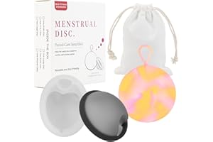 EACHPT Coupe Menstruelle 2 tailles de Disque Menstruel S+L avec Poches de Rangement,étanche et 100% Silicone Médical,Disque Menstruel Réutilisable et Alternative Durable aux Tampons