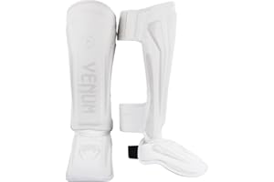 VENUM Elite Standup espinilleras, Unisex, Color Negro/Blanco, tamaño M