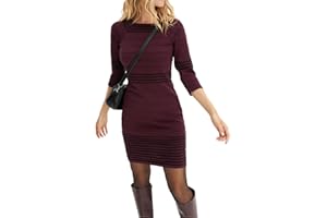YUTILA Strickkleid Damen Pulloverkleid Elegante Winterkleider Pulli Einfarbige Casual Langarm Minikleid Herbst Winter