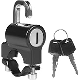 Kyrotech Universal Motosiklet Kask Kilidi 22 Ve 26 mm Ayarlanabilir Gidon Uyumlu, &Ccedil;ift Anahtarlı G&uuml;venlik Kilidi, Su Ge&ccedil;irmez