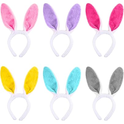 Set Di 6 Cerchietti Pasquali Per Bambini – Coniglietti, Galline, Uova Colorate – Accessori Festa Divertenti E Colorati