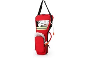 3DTengkit Oxygen Tank Backpack,Portable Oxygen Cylinder Carry Bag,Oxygen Tank Shoulder Bag,Ideal for Daily Basis,Shopping,Travel. (Red, 2L)