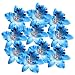 Produktbild Sharplace 10 Stück Künstliche Seide Rose Blumenkopf Für DIY Handwerk 5 Cm - Orchidee Blau, 9cm