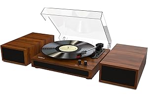 WIIBO ACOUSTICS Wiibo Mustang 1970-BT Light - Tocadiscos de Vinilo con Altavoces y Bluetooth - Giradiscos de Diseño Retro - Salidas RCA para Altavoces - Selección de Velocidades 33/45/78 RPM - Cápsula de Cerámica