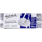 Mont Marte Beyaz Hava Sertleştirici Modelleme Kili, 500 g (1,1 lb). Yaklaşık 24 saatte kurur. T&uuml;m Beceri Seviyelerindeki Heyk