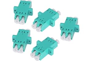 UKCOCO Adaptador de cable de fibra óptica, 5 piezas LC hembra a LC hembra Acoplador de fibra LC-LC Conector convertidor dúplex para / OM4