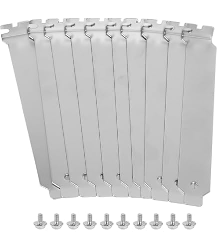 Set 10 Coperture Per Slot PCI - In Acciaio Nero Con Viti | Antipolvere Per Case PC - Foto 5