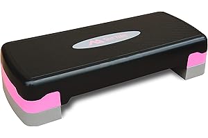 SILVER VALLEY Adjustable Exercise Aerobic Step Platform Board 2 Levels 10cm and 15cm for Home