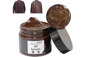 OUMUN Leather Recoloring Balm,Leather Color Restorer Couches,Leathe-r Repair Kit for Furniture Sofa,Purse,Shoes,Leath-er Couch Paint,Lea-ther Filler,Cracked Leath-er Repair Kit,Lea-ther Re-pair(Brown)