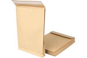 ‎DRUCK.DE 25 Stück B4 Faltentasche mit 4 cm Bodenfalte, 125 g/m² Materialstärke, Haftklebestreifen, Versandkuvert Verpackung, braune Versandtasche