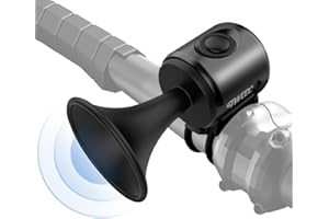 HQCM Timbre de bicicleta, 120 dB, eléctrico, bocina eléctrica, IPX4, resistente al agua, apto para manillar de 22 – 32 mm, para MTB/Bicicleta de carretera/BMX/scooter eléctrico