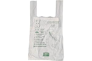 RFD Buste Shopper 500 pezzi con Manico - Biodegradabili Compostabili 27x50