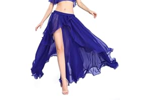 ROYAL SMEELA Falda Danza del Vientre Sexy Faldas Larga Danza del Vientre para Mujer Gasa Vestidos Danza Vientre Faldas Danza Vientre Traje de Danza del Vientre Practicar Ropa Falda de Danza Oriental