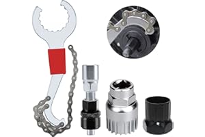 GKZB Herramienta de Extracción de Cassette de Bicicleta Llave de Cadena para Bicicleta Látigo de Cadena Extractor de Bielas Extractor de Ejes de Pedalier Remover de Rueda Libre para Casette de Bici