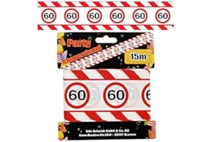 CHERIOLL Compleanno Nastro segnaletico "60" 15 m