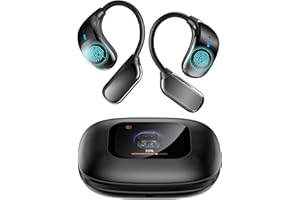 MTOXW AI Auriculares Traductores, 3 en 1 Auriculares Traducción en 135 Idiomas con App, Bluetooth 5.4 Auriculares de Oído Abierto con Pantalla Táctil 60H Tiempo de Use IPX7 Impermeable para Viajes