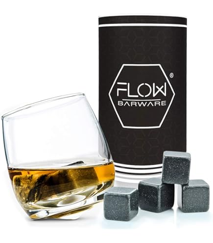 VB VIN BOUQUET FI 1553 SET Set Whisky Classique Con 2 Bicchieri 300 Ml, Pietre Refrigeranti In Granito E Pinze In Acciaio, Coffretto Regalo Elegante