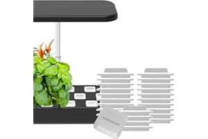 HDROOR 25 Pack Plant Spacer Kit for Hydroponic Growing System,Hydroponics Cover Lid Accessories for Indoor Garden Spacer Caps,Compatible with Idoo,QYO,LYKO and Most Square Grow Pods,White