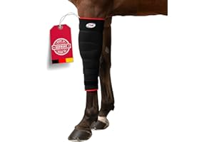 TSM Pferdebandage Vorderfußwurzelgelenk | Reha-Bandage aus Neopren | Schutz & Regeneration bei Arthrose & Entzündungen | Made in Germany | Rechts, Größe L