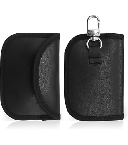 Estuches Bloqueadores De Señal Para Llaves De Coche - Pack De 3, Fibra De Carbono, Protección RFID Anti-robo