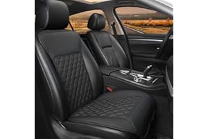 Black Panther Funda de Asiento Coche con Respaldo Parcial – cojín Universal Delantero, cómodo, Transpirable y Antideslizante para Todo el año (Negro)
