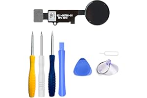 LTZGO Home Button für iPhone 7/8 /7 Plus /8 Plus Schwarz Hauptknopf mit Flexkabel Taste Reparatur Tool Kit Werkzeug Set