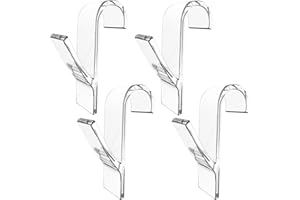 LICQIC 4 Pcs Towel Radiator Brackets Hooks, Bathroom Heated Towel Rail Hooks for All Standard Radiators, Clear