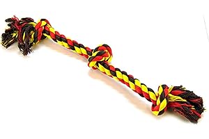 MAMMOTH PET PRODUCTS MAMMOTH Flossy Chews Corde à Tirer Couleur - Jouet à mâcher en Coton et Polyester de qualité supérieure pour Chien - Jouet interactif pour Chien à mâcher