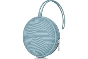 Smlpuame Porta Ciuccio, Portaciuccio in Silicone, Porta Succhietto Senza BPA, Portaciuccio da Viaggio, Custodia Ciuccio per Bambini, Pratica Scatola Porta Ciuccio,Blu