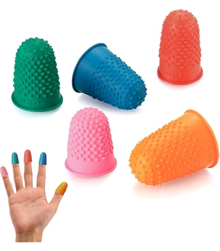 Rexel Thimblettes (Finger Cones) Size 2 In Blue - Pack Of 10 - Impact - View #10