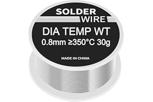 ZUOFAN 1 Pezzi 0.8mm 30g stagno, stagno per saldare,Filo di Saldatura a Nucleo di Colofonia,Filo di saldatura,Saldare,per saldatura elettrica e riparazione