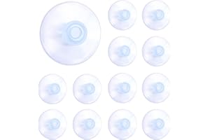 Mebamce 12pcs Suction Cup Glass Suction Pads 40mm Clear PVC Plastic Sucker Pads Without Hooks Extra Strong Suction Holder for Home Kitchen and Bathroom Window Glass Door