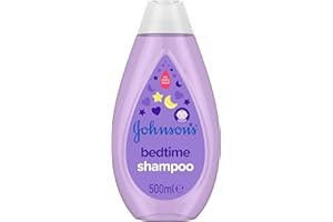 Johnson's Baby Shampoing Bedtime - Laisse les cheveux doux et brillants - Enrichi en essences naturelles apaisantes - Conçu pour les peaux et les cheveux délicats - 500 ml