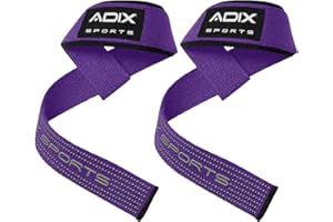 SNOWAS ADIX Sports - 1 Pair Silicone Grip Neoprene-Padded Weight Lifting Power Straps Bar Wrist Wraps Non-Slip