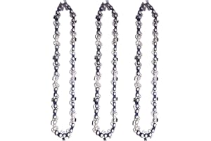 FIUTAZGE Catene per sega Catena per motosega Catena di ricambio per mini motosega da 6 pollici 1/4" 1,3 mm 37TG 18,5 cm per la lavorazione del legno Taglio del giardino (3 pezzi)
