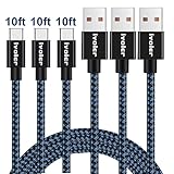 Breite Kompatibilität: Dieses USB-C Kabel kompatibel mit Samsung Galaxy S9 plus, S9, S8 plus, S8, Note 9, Note 8, A9, A8 2018, A5 A3 2017, A7, 7 pro, C9; Huawei P20 lite, Mate 20 lite, P9 Plus, Honor 8, Nova 2; Sony Xperia XZ2, XZ1, XA2, XA1, L2, L1; LG G5, G6, V20, V30, V40 ThinQ, G7 ThinQ, K9; HTC 10, U11; Xiaomi Mi 8, Mi A2, Mi A1, Mi 5, Mi 6, Pocophone; BQ Aquaris X; GoPro Hero6, USB C Festplatten usw. (Huawei SuperCharge, OnePlus DASH Charge, Moto TurboPower wird nicht unterstützt).