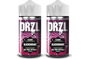 2 x 100ml Vape Juice | Blackcurrant Vape Liquid | E Liquid | Suitable for Vape Kits | E Cig | 70/30 E Liquid with No Nicotine | Nicotine Free | E Juice | 0mg | Short Fill (by DRZL E Liquid)