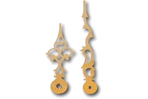 Uhren Pevak® Uhrzeiger Golden 160mm/100mm passend für Junghans W838 W817 Quarz Zeiger mit Eurolochung (01104/1)