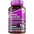 Biotin mit Zink, Selen und Kupfer Hochdosiert – 10000mcg Biotin pro Tablette – 365 Tabletten – Premium Zink von Albion® – Ohn