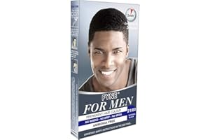 FYNE - Natural Black Permanent Hair Colour | Grey Hair Colouring for Men with Comb Applicator Included | Natural-Look Hair Dye | No Mixing Ready to Apply | Ammonia and Cruelty-Free