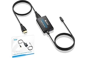 eSynic Professional 192 khz eARC ARC Audio Extractor ARC HDMI till optisk ljudextraktor med HDMI och optisk kabel stöder 5.0